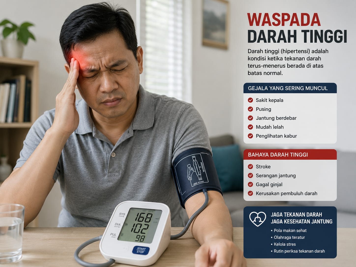 Tanda-Tanda Darah Tinggi yang Sering Tidak Disadari