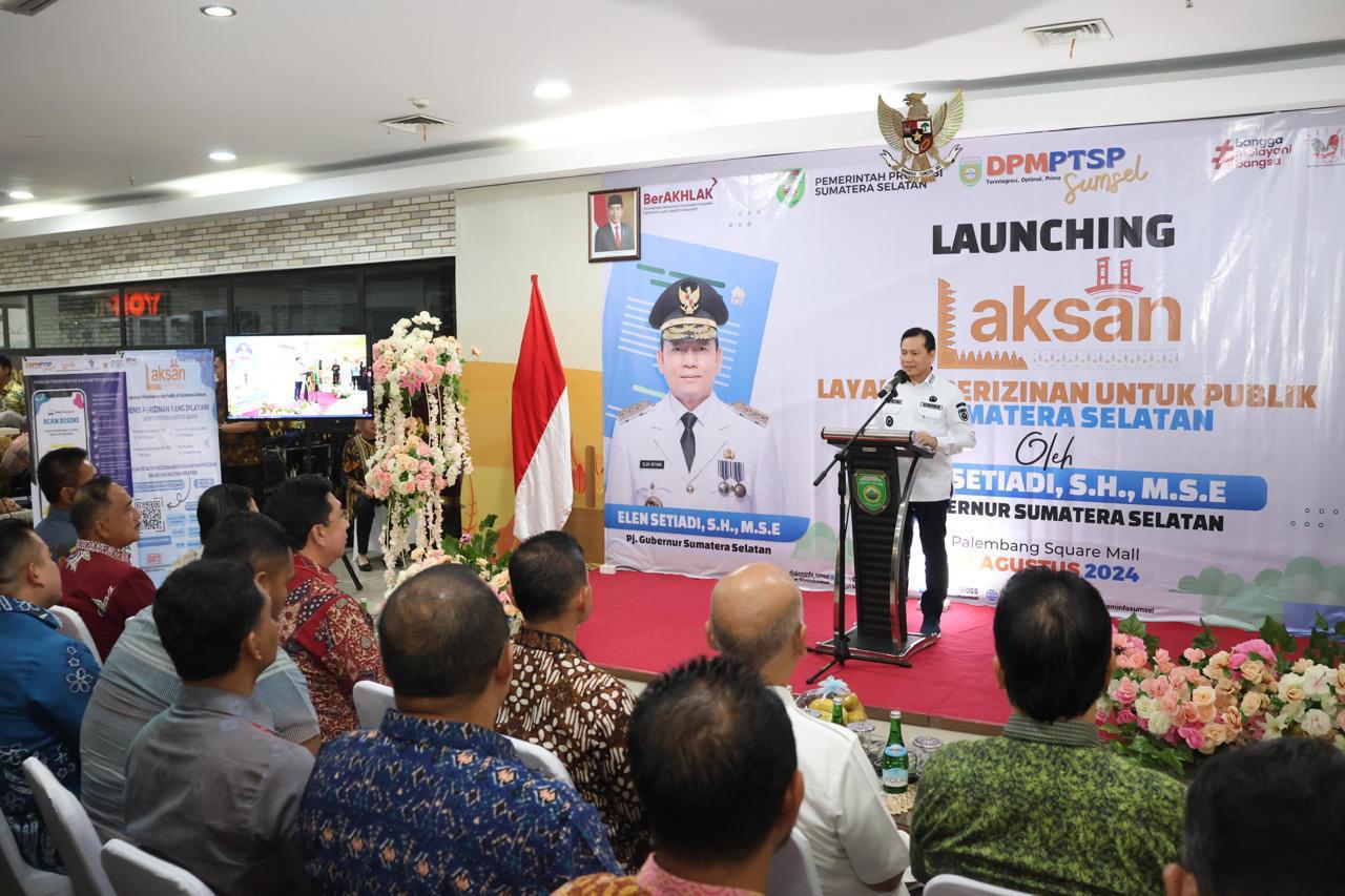 Dekatkan Pelayanan Publik kepada Masyarakat, Pj Gubernur Sumsel Launching Laksan