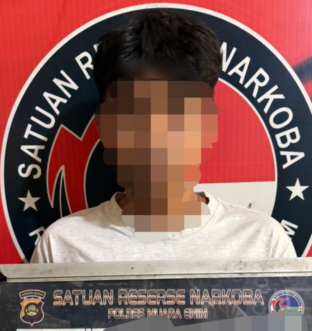 Satresnarkoba Polres Muara Enim Sita 41 Paket Sabu dari Tangan Pemuda 25 Tahun