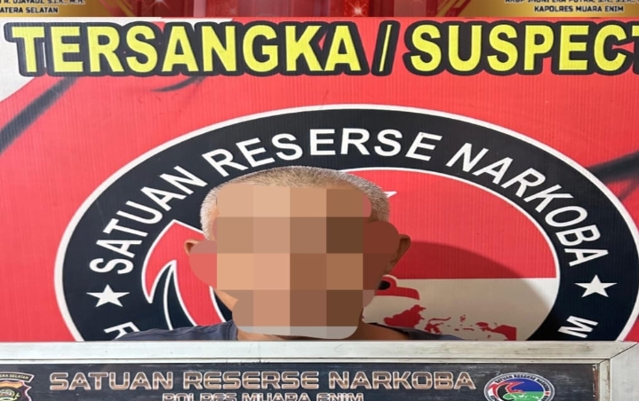 Pengedar Sabu Diringkus Satresnarkoba Polres Muara Enim, Segini Barang Buktinya