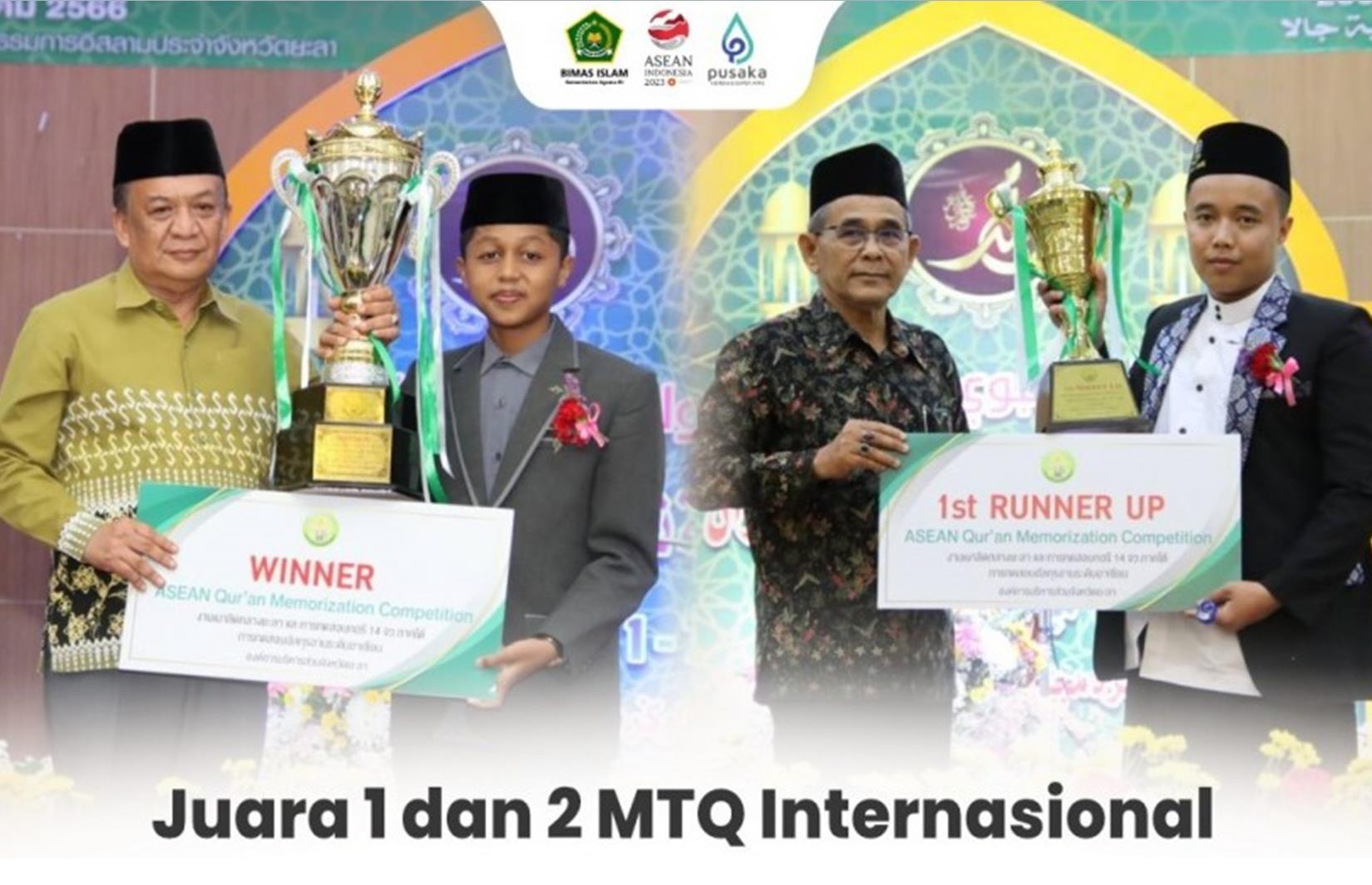 Selamat, 2 Hafidz Indonesia Raih Juara MTQ Internasional di Thailand, Salah Satunya Asal Sumsel