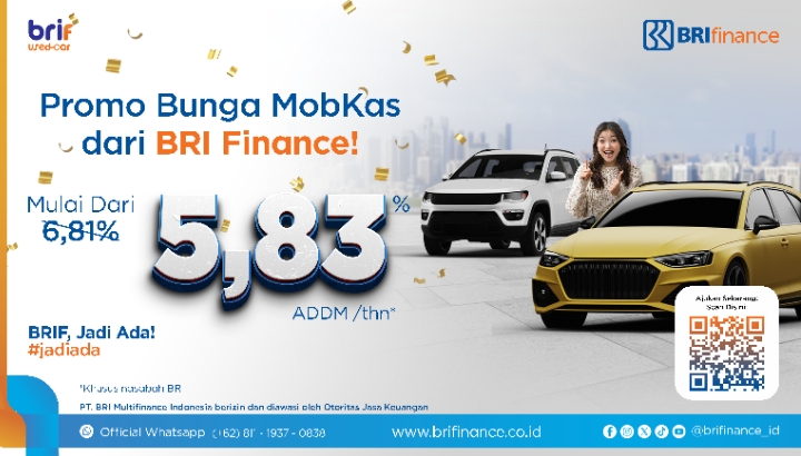 Dorong Pertumbuhan Ekonomi, BRI Finance Tawarkan Suku Bunga Kompetitif untuk Pembiayaan Mobil Bekas