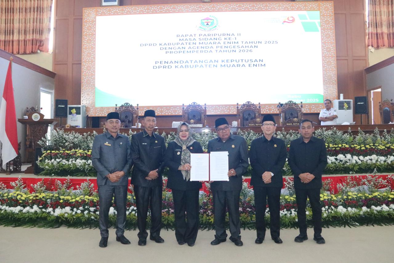 11 Propemperda Muara Enim 2026 Disahkan