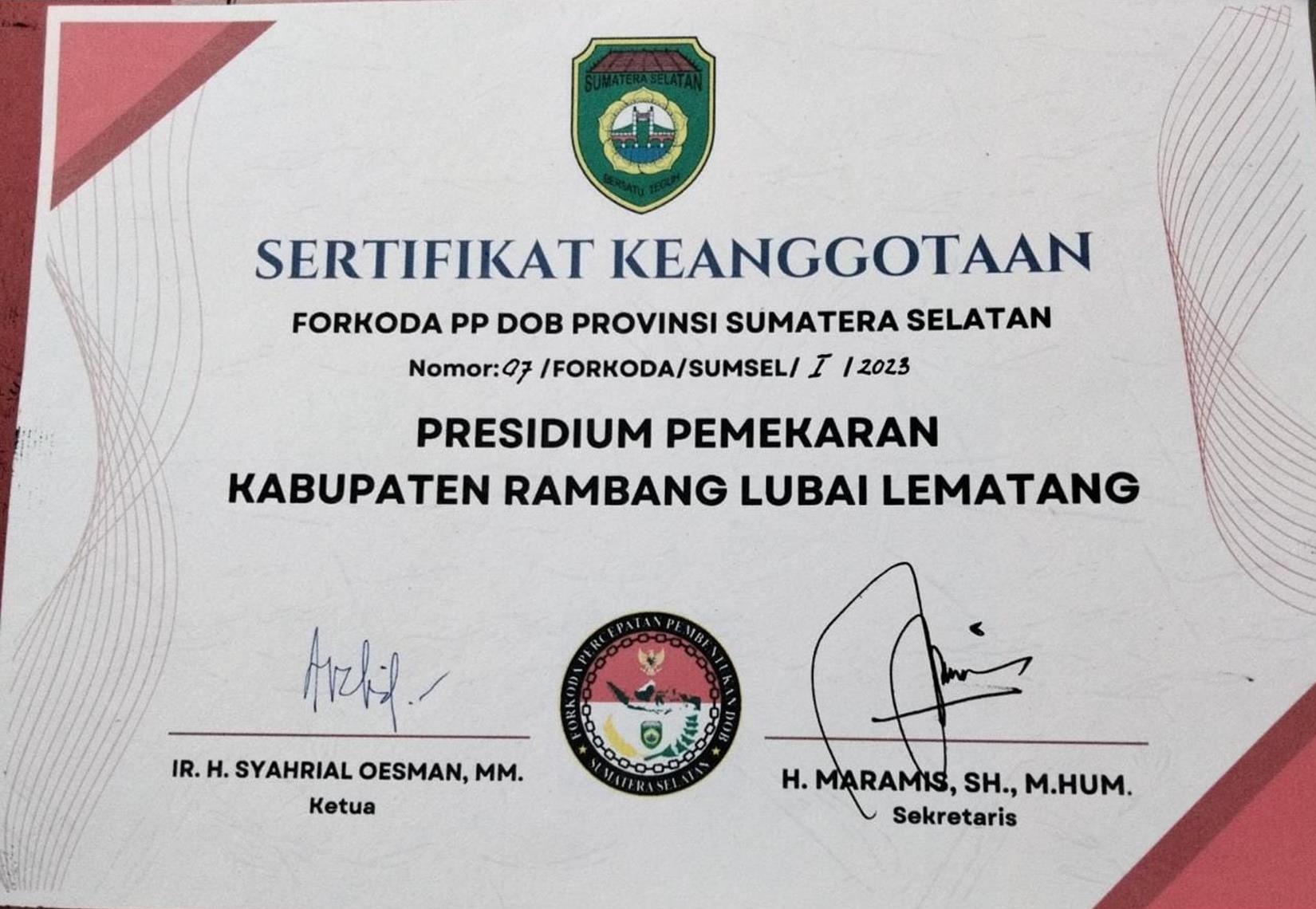 Presidium DOB Kabupaten Rambang Lubai Lematang Nilai Pemerintah Pusat Tidak Adil, Ini Alasannya