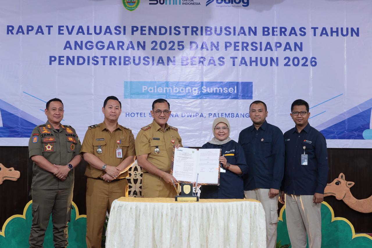 Sekda Sumsel Apresiasi Pendistribusian Beras 2025, Kawal Distribusi 2026