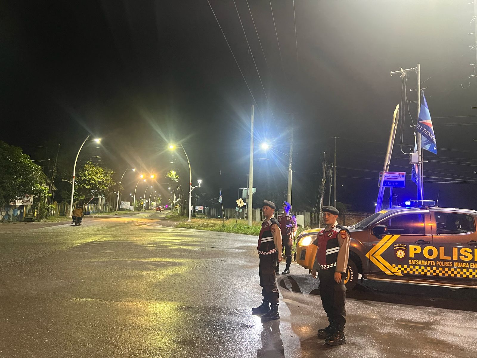 Jaga Kamtibmas, Anggota Polres Muara Enim Gelar Patroli Presisi di Berbagai Titik Strategis
