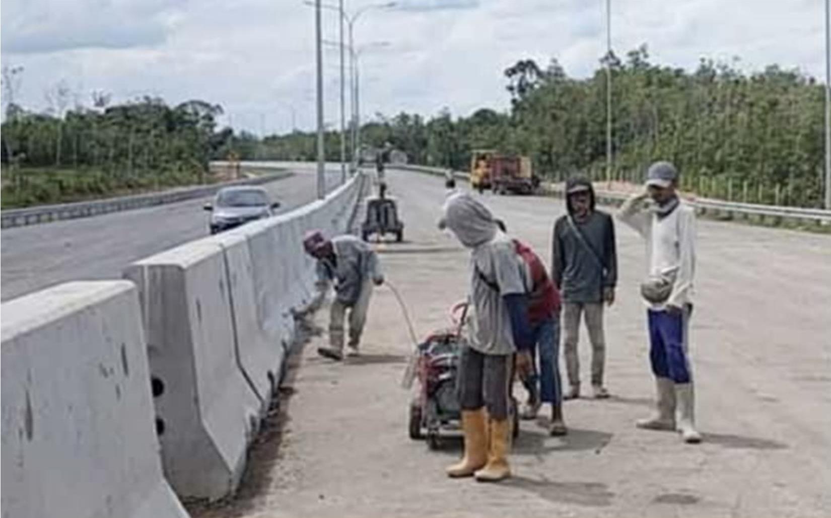 Dibuka 15 April 2023, Rambu-rambu Jalan Tol Indralaya-Prabumulih Sumsel Mulai Dipasang