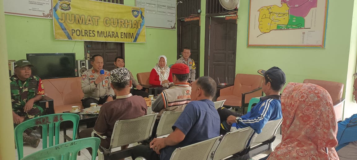 Jumat Curhat Polres Muara Enim, Polisi Ajak Warga Jaga Kondusifitas