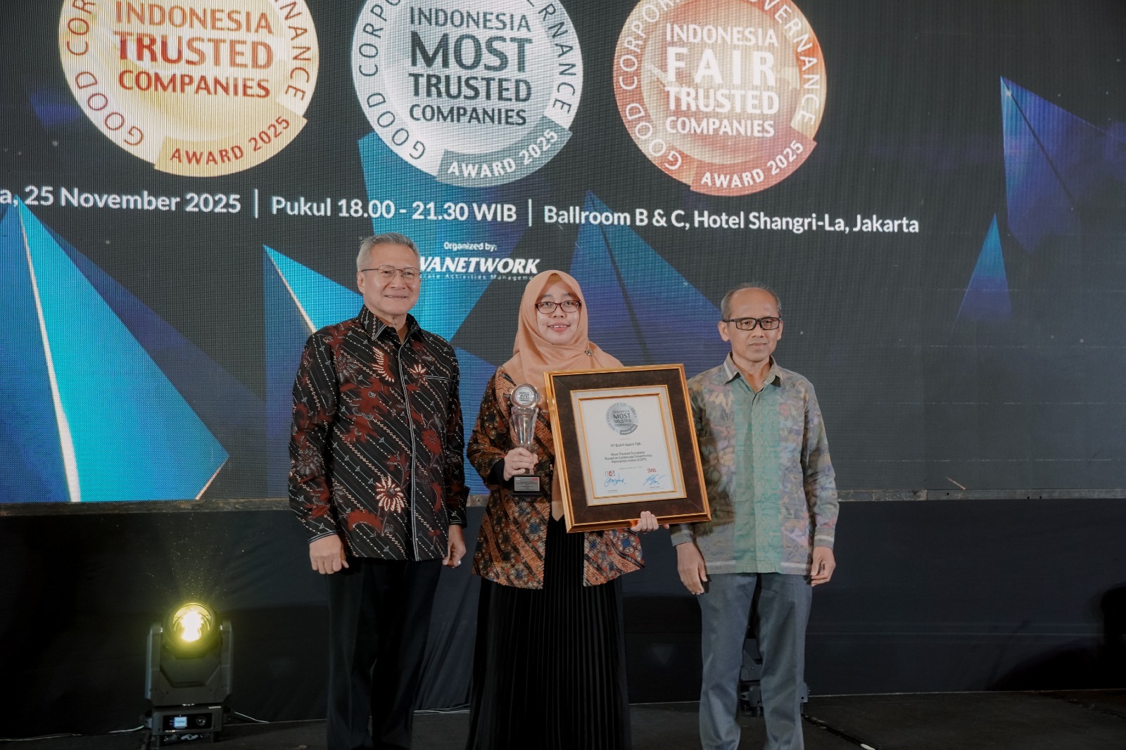 PTBA Pertahankan Diri jadi Indonesia Most Trusted Company 2025