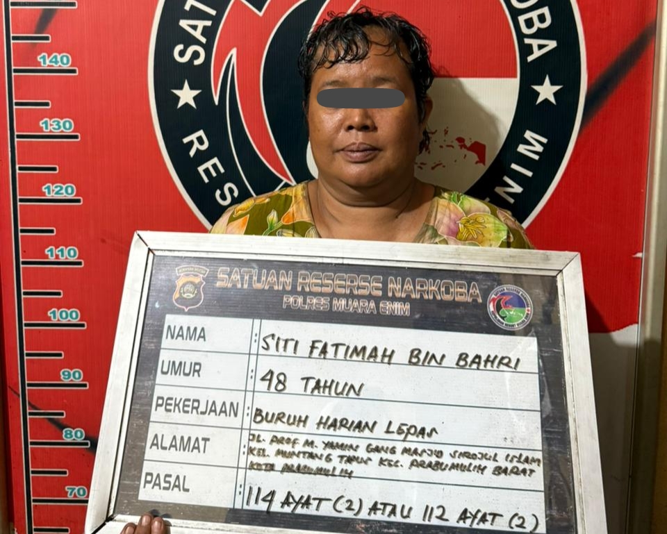 Kelabui Polisi, Wanita di Muara Enim Ini Simpan 57 Paket Sabu dalam Kutang