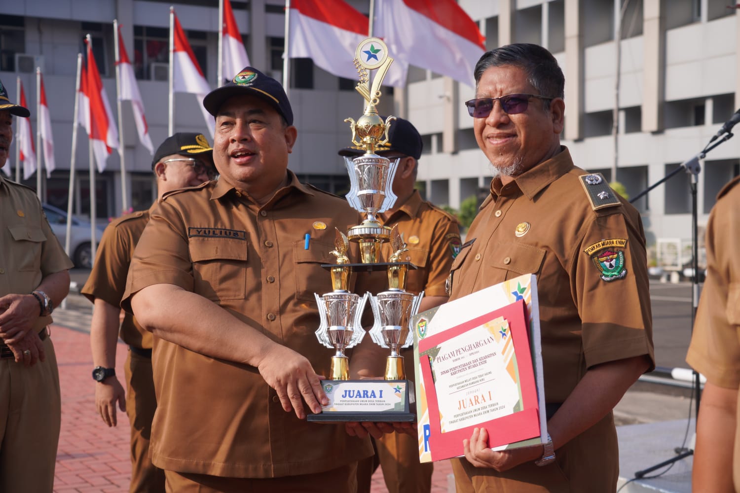 Tebat Agung Raih Terbaik I Perpustakaan Desa Tingkat Kabupaten Muara Enim