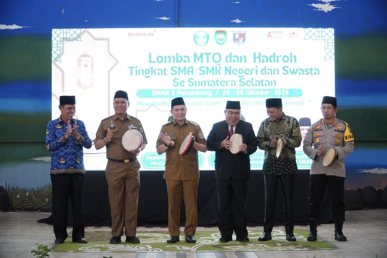 Cetak Generasi Emas, Pj Gubenur Buka Lomba MTQ dan Hadroh Tingkat SMA/SMK se-Sumsel