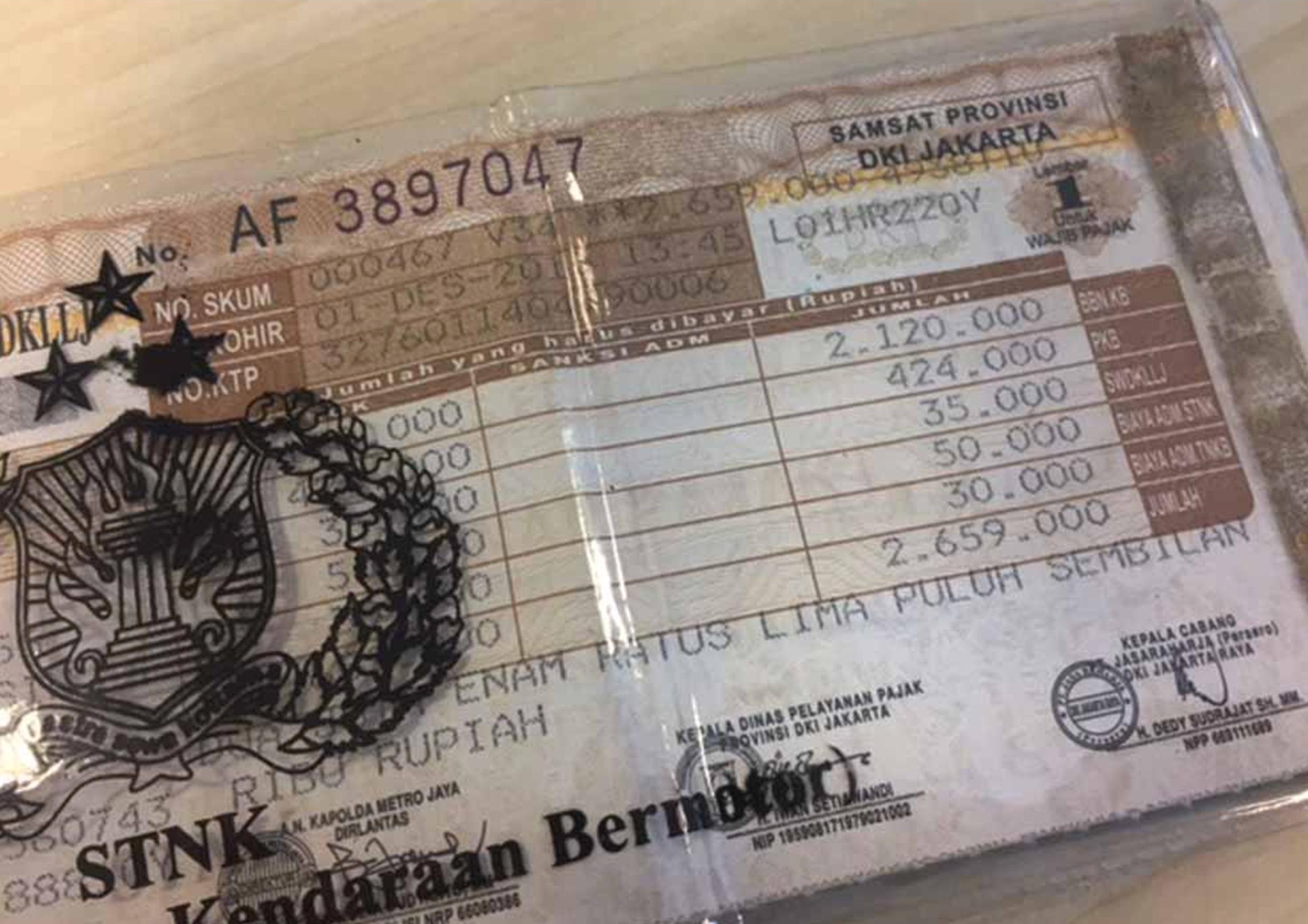 Tak Bayar Pajak Kendaraan 2 Tahun Berturut-turut, Siap-siap Disanksi