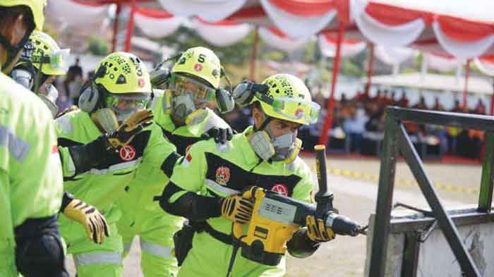 PTBA Gelar The 1st South Sumatera Fire and Rescue Challenge