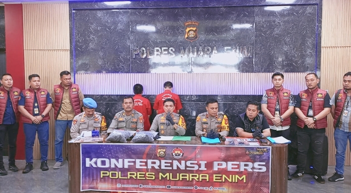 Polres Muara Enim Amankan 2 Tersangka Penambangan Batu Bara Ilegal