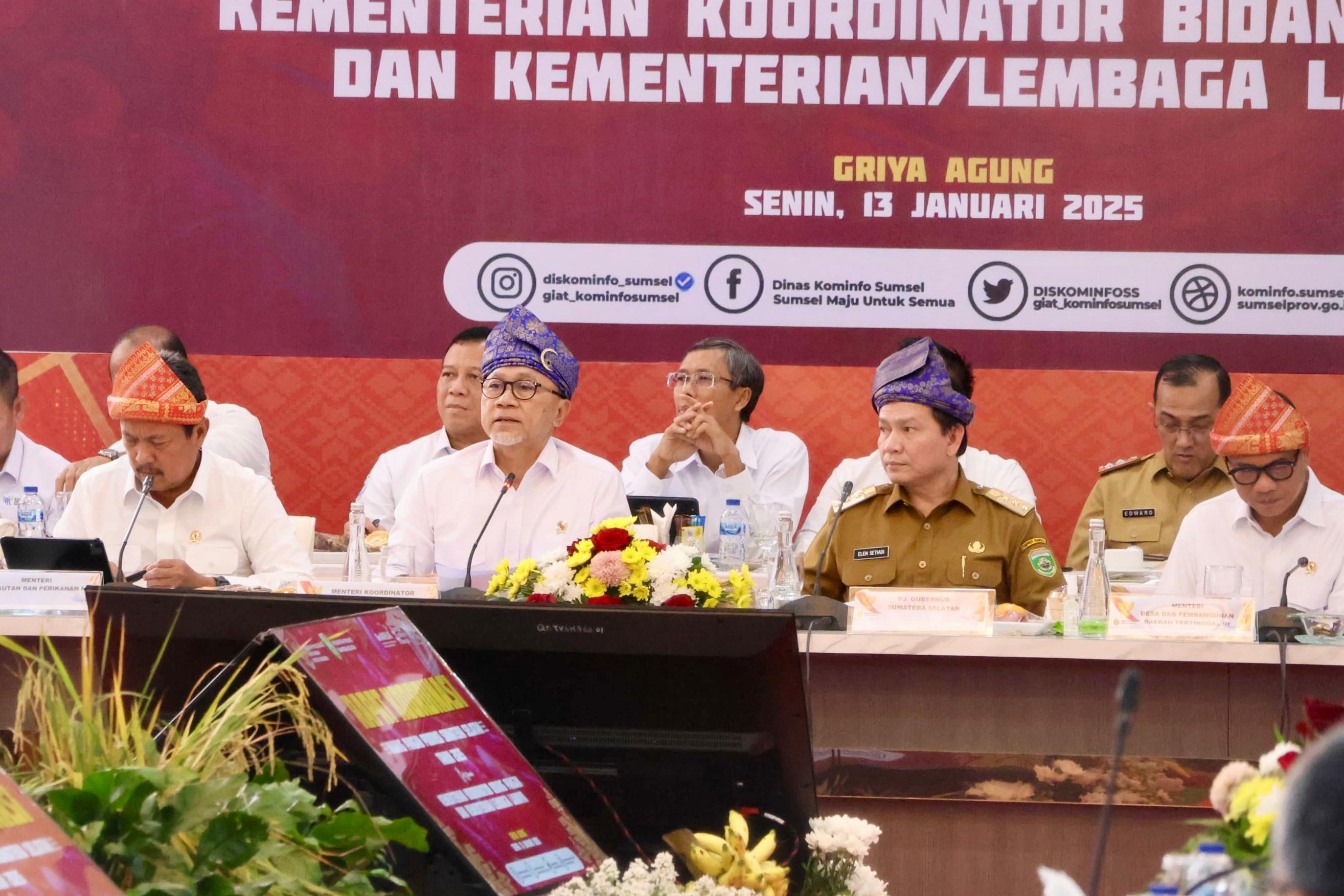 Menko Bidang Pangan Dorong Sumsel Sebagai Andalan Program Swasembada Pangan