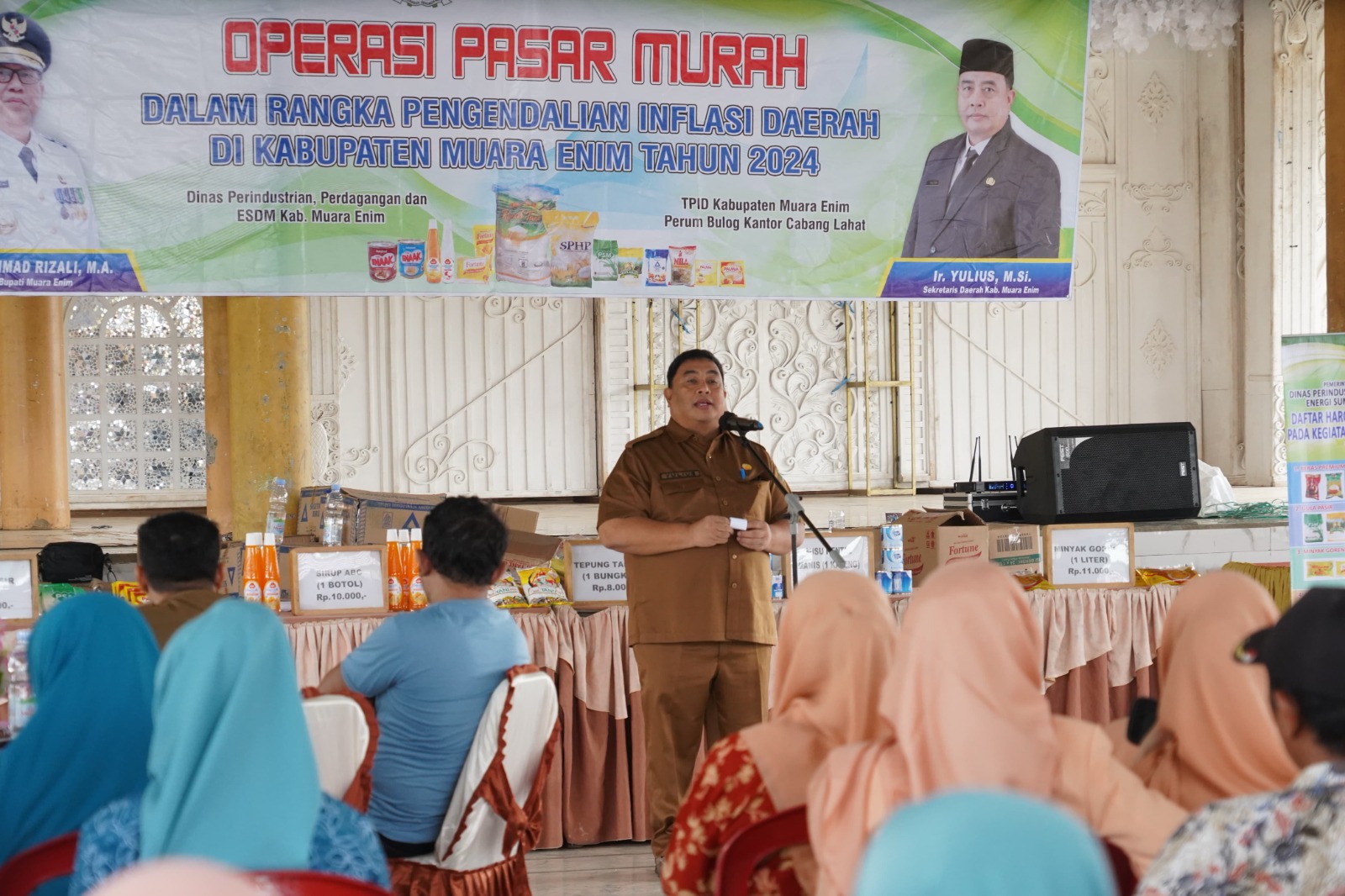 Kendalikan Inflasi, Pemkab Muara Enim Kembali Buka Pasar Murah, Masyarakat Cukup Bayar Segini