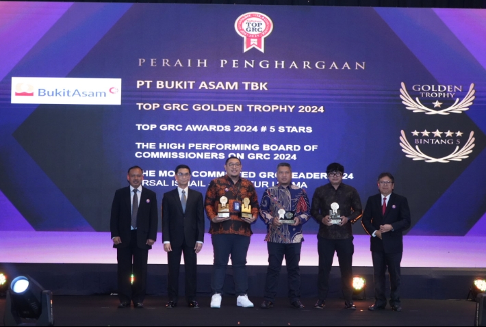 PT Bukit Asam Raih 4 Penghargaan TOP GRC Awards, Ini Daftarnya