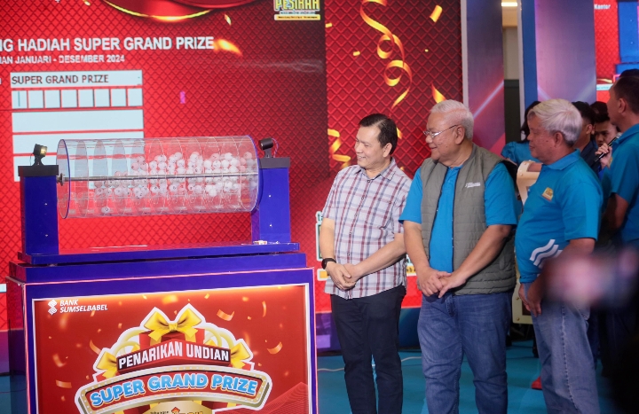 Pj Gubernur Sumsel Hadiri Pengundian Super Grand Prize BSB Tahun Buku 2024