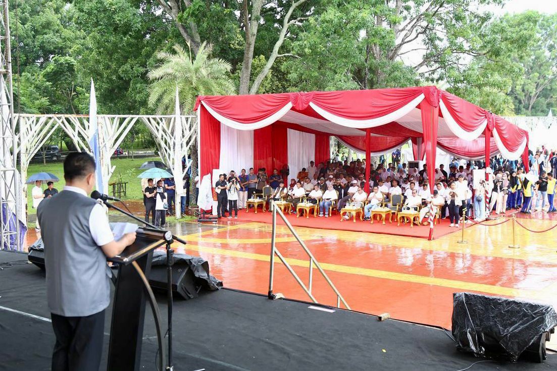 Kendalikan Inflasi, Pj Gubernur Sumsel Launching GSMP Goes to School and Office