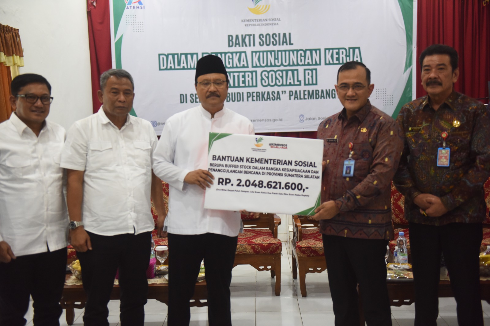 Pemprov Sumsel Dapat Bantuan Buffer Stock Kesiapsiagaan Penanggulangan Bencana dari Kementerian Sosial