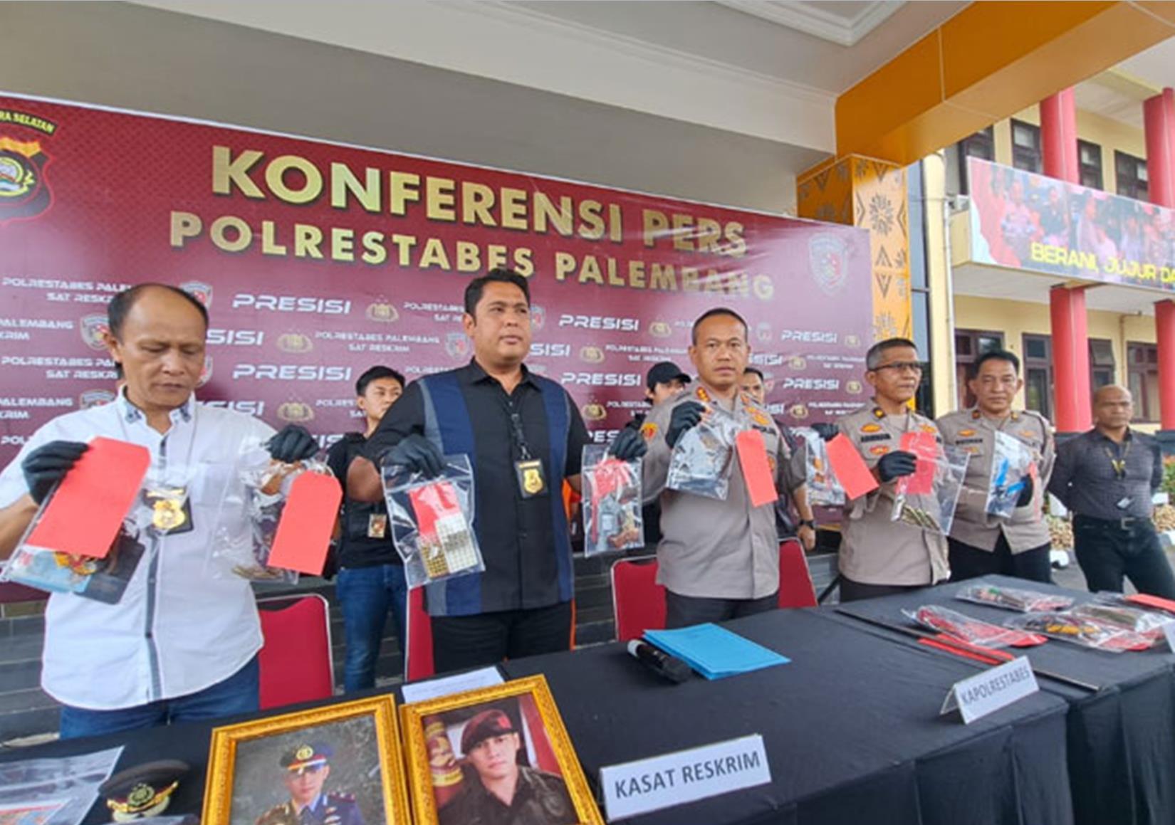 Polisi Bongkar Industri Pembuatan Senjata Api Rakitan di Palembang Sumsel, Ini Barang Buktinya