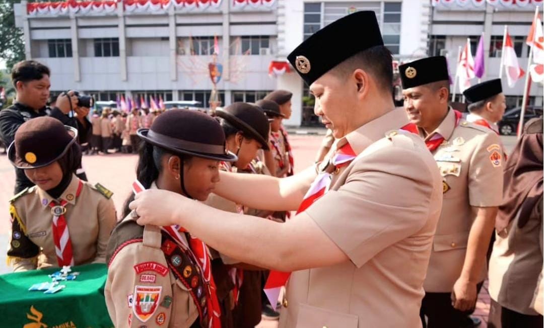 46 Pengurus Kwarcab Gerakan Pramuka Muara Enim Terima Penghargaan