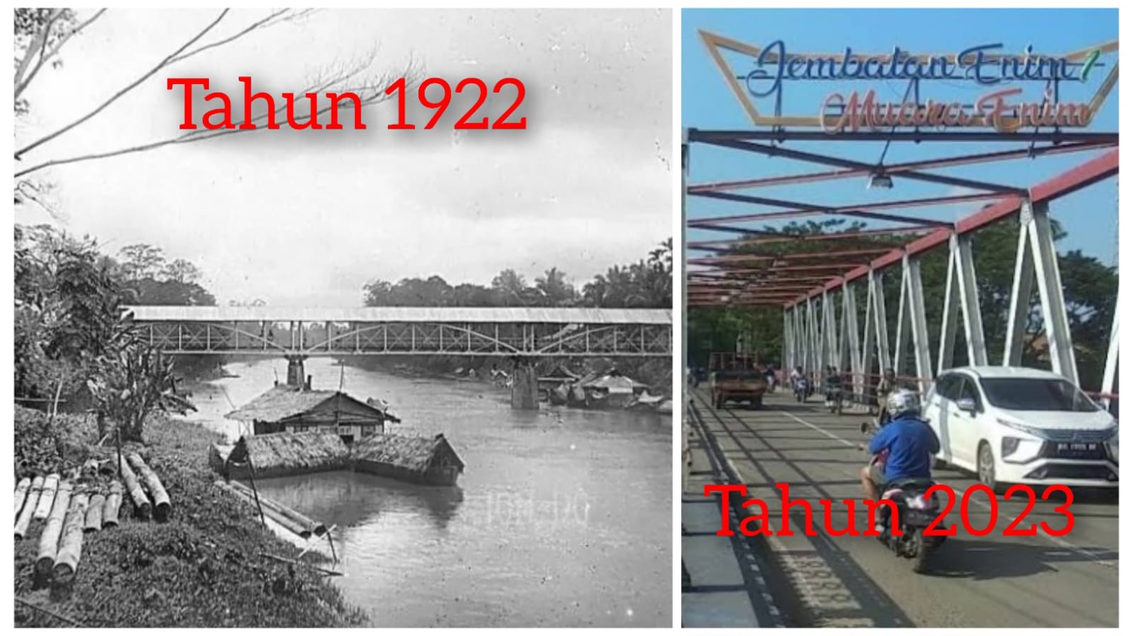 Jembatan Enim I Tempo Doeloe Sebelum Tahun 1922, Kini Akan Disulap Jadi Objek Wisata Baru di Muara Enim