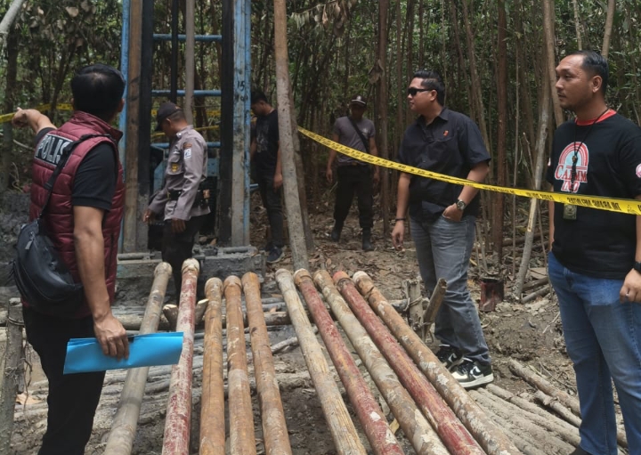 Penambang Minyak Ilegal di Wilayah Gunung Megang Dibekuk Satreskrim Polres Muara Enim