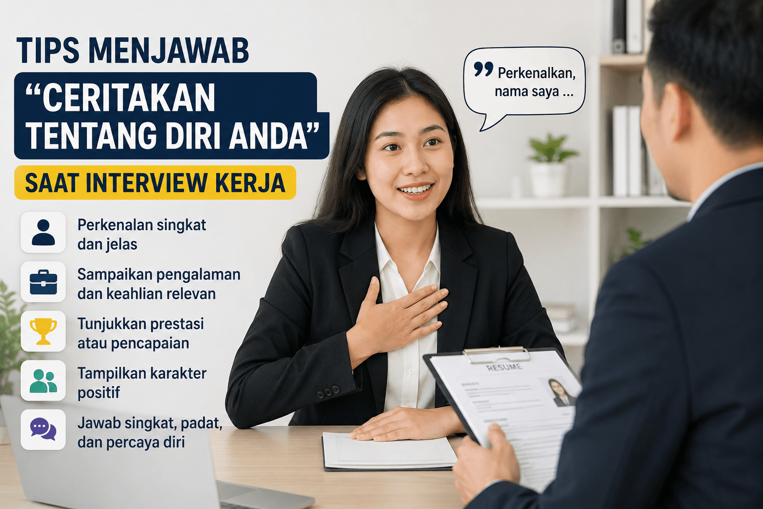Tips Menjawab 'Ceritakan Tentang Diri Anda' Saat Interview Kerja Agar HRD Tertarik