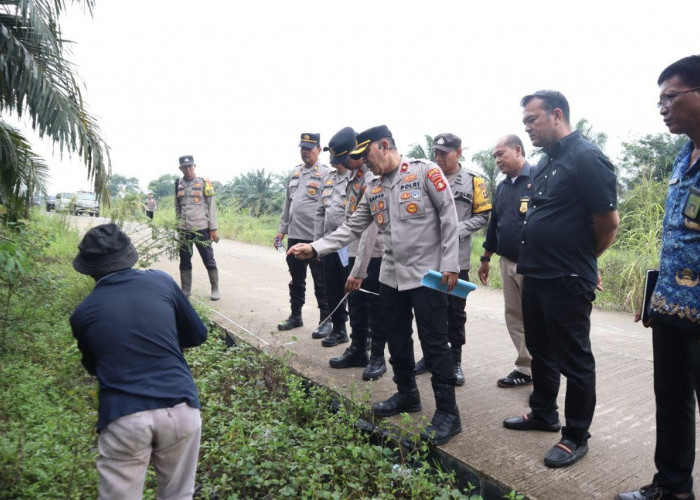 Wakapolres Muara Enim Tinjau Lahan Hibah Polsubsektor Muara Belida
