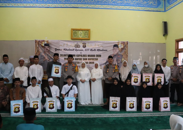 Polres Muara Enim Gelar Gema Khotmil Qur’an dan Silaturahmi Bersama Hafidz dan Hafidzah