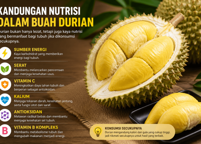 Ini Dia Kandungan Nutrisi dalam Durian, Si Raja Buah yang Kaya Manfaat