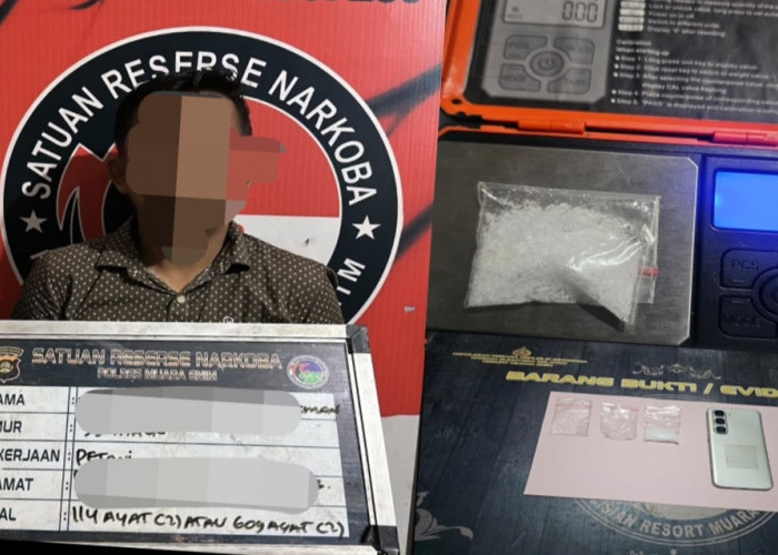 Pengedar Sabu di Gunung Megang Diringkus Ditresnarkoba Polda Sumsel dan Satresnarkoba Polres Muara Enim