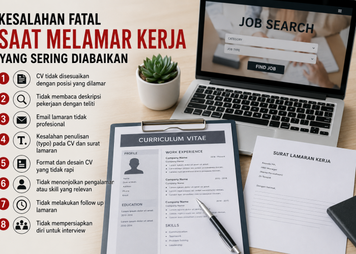 Kesalahan Fatal Saat Melamar Kerja yang Sering Diabaikan Pencari Kerja