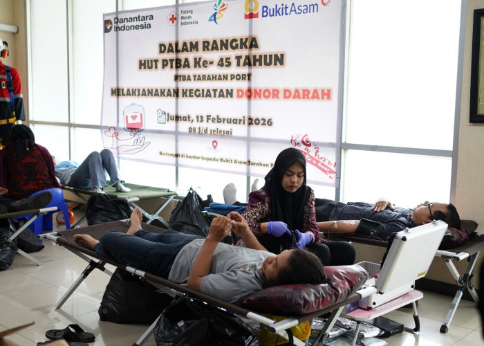 Energi Kebaikan 45 Tahun PTBA Sukseskan Aksi Donor Darah