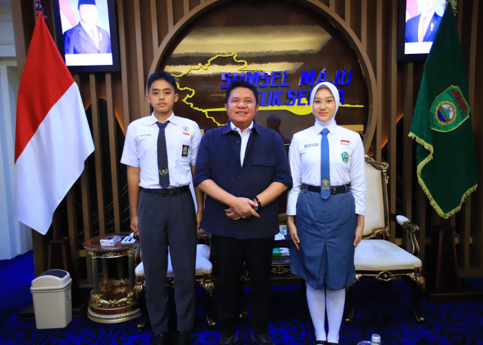Gubernur Sumsel Beri Pesan kepada 2 Calon Paskibraka Nasional Agar Jaga Mental dan Harumkan Nama Daerah