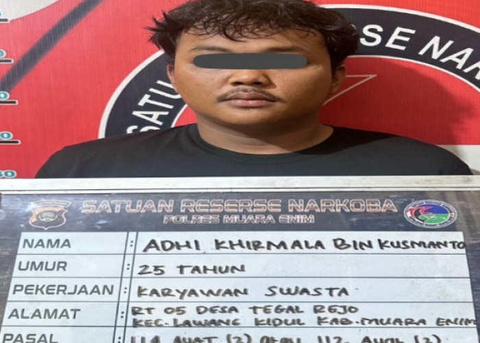 Jadi Pengedar Sabu, Karyawan Swasta Diciduk Satresnarkoba Polres Muara Enim