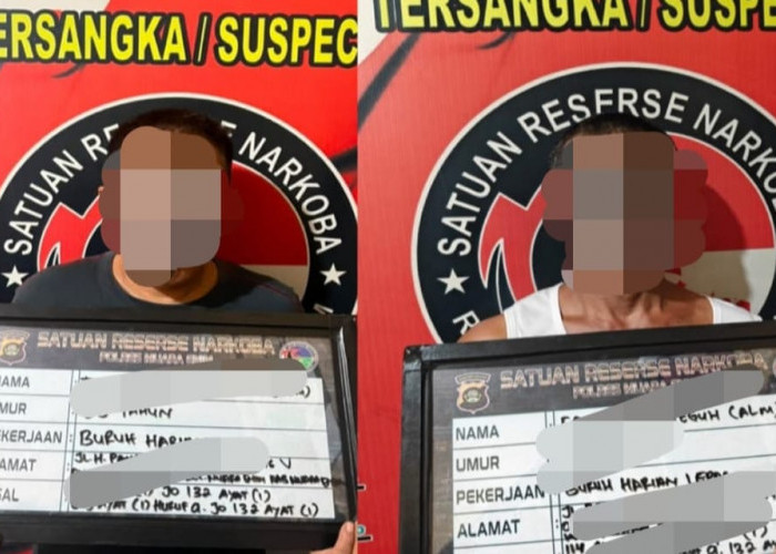Satresnarkoba Polres Muara Enim Ringkus 2 Pengedar Sabu Berkat Laporan Warga