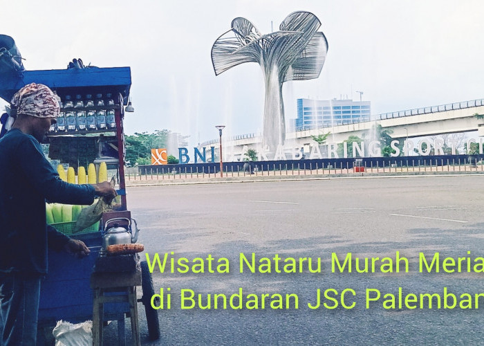 Wisata Nataru Murah Meriah di Bundaran JSC Palembang, Enaknya Sambil Makan Jagung Bakar