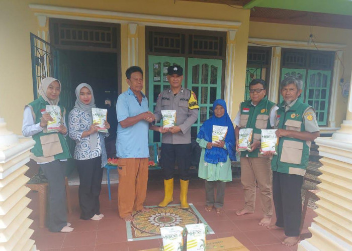 Perkuat Ketahanan Pangan, Polsek Rambang Lubai Salurkan 100 Kg Benih Jagung