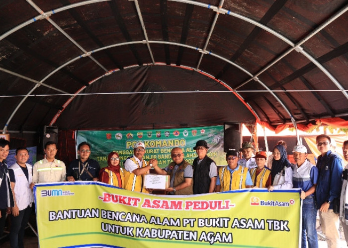PT Bukit Asam Salurkan Bantuan untuk Korban Banjir Bandang di Kabupaten Agam dan Tanah Datar