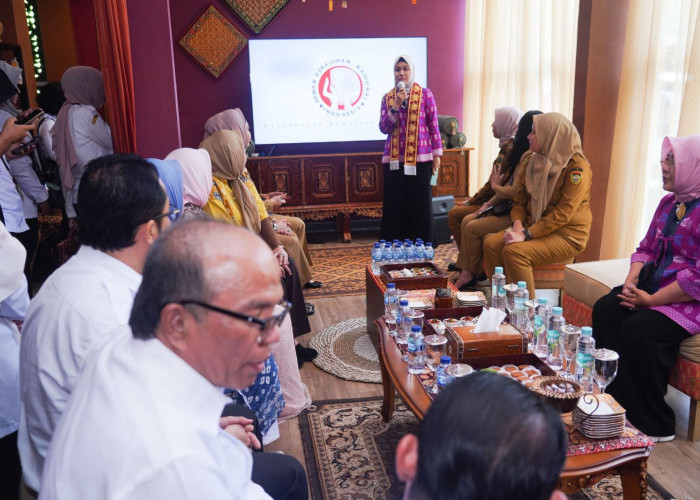 Pj Ketua Dekranasda Sumsel Pamerkan Koleksi Kriya Sriwijaya Kepada Pj Ketua Dekranasda NTB