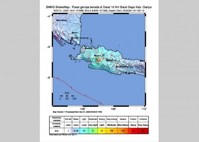 Gempa Magnitudo 5,6 Guncang Cianjur, Dilaporkan 2 Warga Meninggal Dunia 