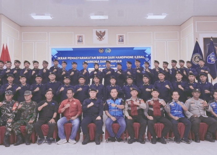 Lapas Kelas IIB Muara Enim Gelar Ikrar Bersih dari Handphone, Narkoba dan Penipuan
