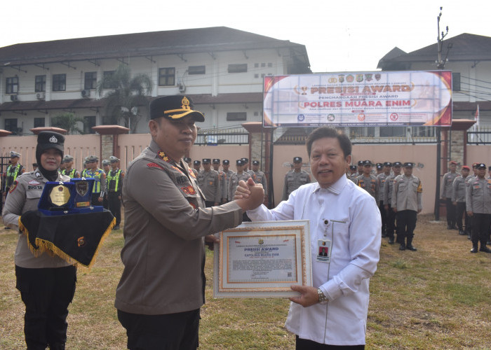 Polres Muara Enim Raih Presisi Award dari Lemkapi