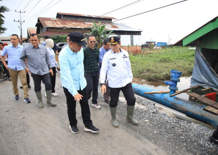 Pj Gubernur Sumsel Tinjau Kerusakan Ruas Jalan Gandus Palembang