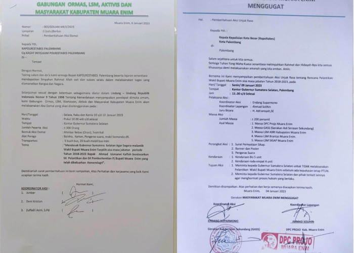Soal SK Pelantikan Wakil Bupati Muara Enim Terpilih, 2 Kubu Bakal Saling Sampaikan Aspirasi ke Gubernur Sumsel