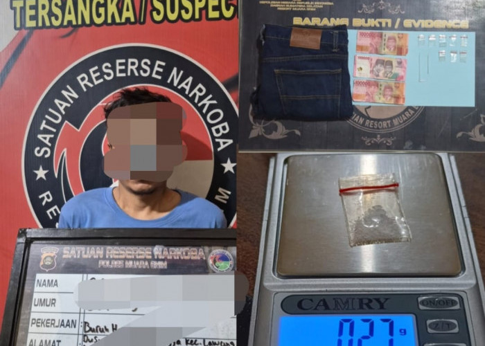 Diduga Edarkan Sabu, Buruh Harian Lepas di Muara Enim Diciduk di Kontrakannya