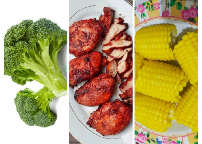Perpaduan Ayam Panggang, Brokoli, dan Jagung Rebus jadi Pilihan Menu Sehat